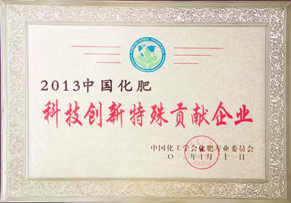 2013年中国化肥科技长信特殊贡献奖